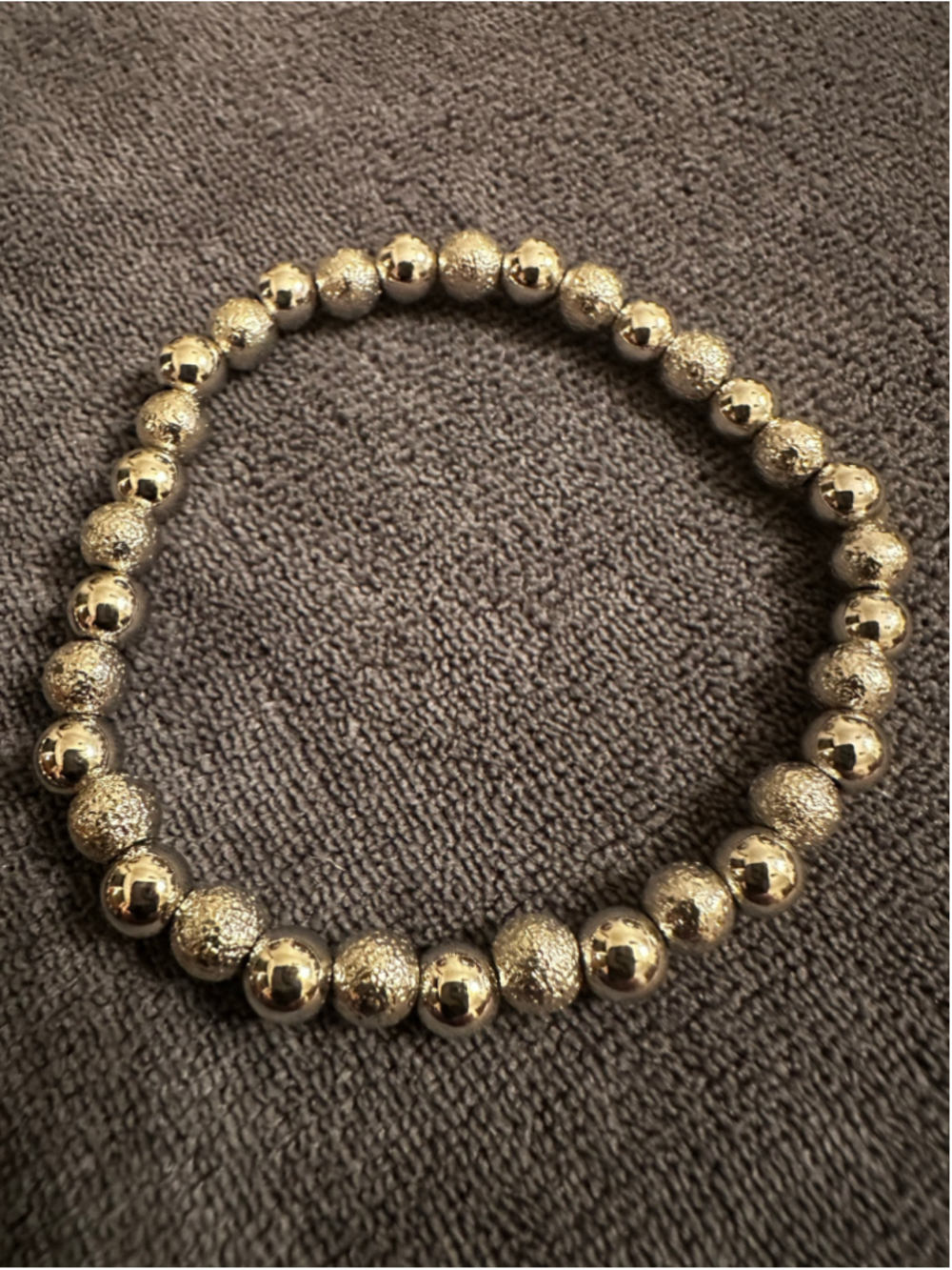 Unbranded Silver Beaded Stretch Bracelet Set